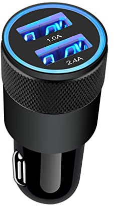 Car Charger Adapter, AILKIN 3.4A Dual Port Cigarette Lighter USB Charger, 12V USB Socket Fast Car Phone Charger for iPhone 16 Pro/15/14/13/12/11, Samsung Galaxy S25/S24/S23/S22/S21/A16/A15/A55/A14/A54
