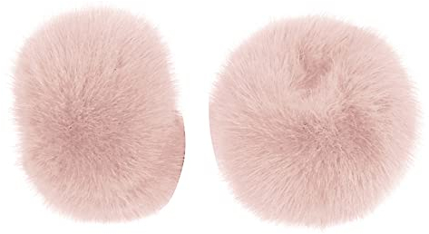 MoreChioce Kunstpelz Manschetten, Faux Fuchspelz Manschetten Damen Kunstfell Armstulpen Winter Pulswärmer Winddichte Manschetten Flauschig Plüschmanschetten Pelz-Handwärmer,33cmx12cm Rosa