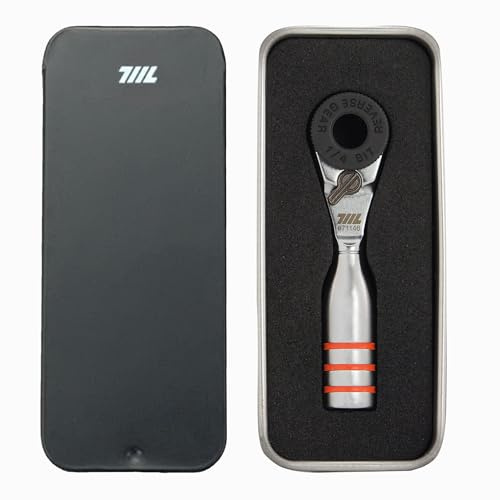 711L Mini Ratchet Wrench Duo - One of the World's Smallest 1/4 Ratchet Wrench for Tight Spaces - for Flat (32mm) and Standard (25mm) Double-Ended Bit