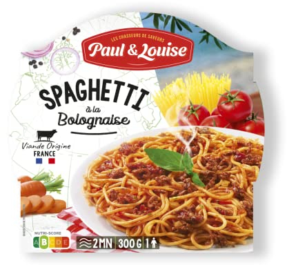 Paul & Louise Spaghetti bolognaise 300g - Prêt en 2 min - 100 % viande origine France