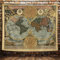 Mtsxfy Vintage Weltkarten Wandteppich, Antike Nautische Karte, Wandkunst, Historischer Atlas, Retro Piraten Wandbehang für Schlafzimmer, Wohnzimmer, Esszimmer, Büros, Badezimmer
