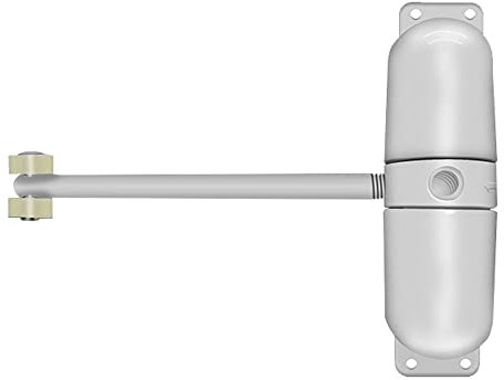 Automatic Spring Door Closer, Adjustable Automatic Door Closer Spring Door Latch Fly Screen to Automatically Close Door, for Door Weights 10-60kg (White)
