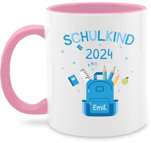 Tasse Tassen 325ml - Schulkind 2025 Geschenk Schulanfang Geschenke Einschulung Geschenk Schulkind I - 325 ml - Rosa - meerschweinchen-tasse personalisierte einschulungsgeschenke schulanfänger 2024