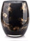 Terroso - Vase - Verre Noir soufflé à la Bouche - Aspect Luxueux, élégant et stylé - 20 cm de Haut - Aspect marbre - Vase à Fleurs