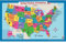 USA Wall Map for Kids with Illustrations- United States Poster Map for Home or Classroom, (18” x 29” Laminated)