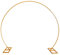 Trimming Shop Gold Round Arch Stand 2.6m x 2.2m Party Background Decoration Metal Arch Backdrop Stand Circle Garden Arbors for Wedding Reception Valentines Baby Shower Engagement Birthday Decor