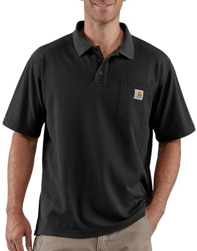 Carhartt Herren Loose Fit Midweight Short-Sleeve Pocket Polo Mittelschweres, kurzärmeliges Poloshirt mit Taschen und Taschen (1er Pack)