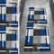 Ymural Teppichmatten Teppich Läufer Flur Waschbar Patchwork 80x250CM Blau Grau Kücheläufer rutschfest Meterware Teppichläufer Lang Kurzflor Polyester Korridor