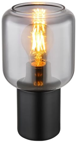 GLOBO LIGHTING Tischlampe Beistelllampe Schlafzimmerlampe Schreibtischlampe Metall Glas H 24 cm