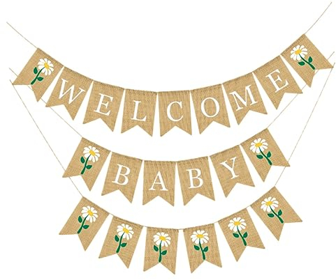 Gadpiparty 2St Taufe Latte wimpelkette Geburtstag taufkarten Haushaltsdekoration Wohnakzente Dekor Decke Ornament Partyschmuck interessante Fotorequisite neutral Wandbehang anschließen Baby