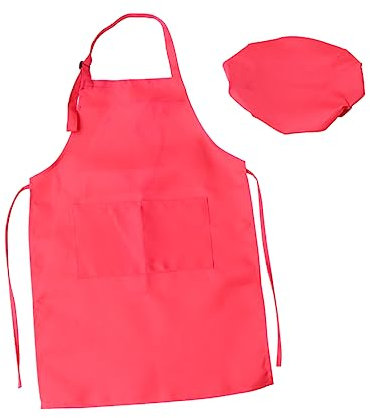 PRETYZOOM Boys and Girls Paint Apron Chef Hat Art Painting Aprons for Boy Girl's Cooking Drawing Bbq Outdoor Activities