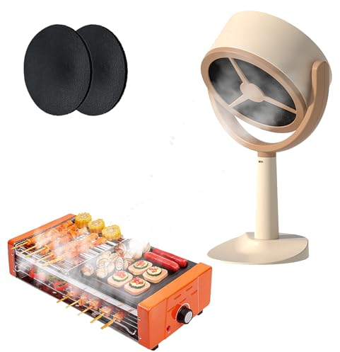 Kleine Tisch-Dunstabzugshaube, Mini-Dunstabzugshaube Leise Umluft Abzugshaube, für den Haushalt, Tragbare Dunstabzugshaube, für Zuhause Küche Camping BBQ Reise Wohnmobil, Schwarz (Direkt verwenden)