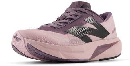 New Balance FuelCell Rebel V4 Damen-Laufschuh, Twilight Haze/Dark Ice Wine/Black, 40.5 EU