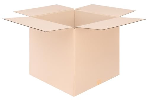 verpacking Faltkartons 500 x 500 x 500 mm Braun (Außenmaß 505 x 505 x 510 mm) KK 116 1-wellig Versandkarton für mittelgroße Waren DHL Paket DPD GLS Hermes Kartons (20 Stück)
