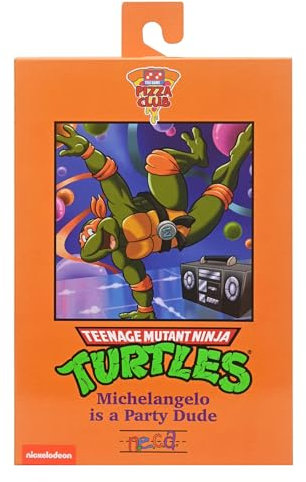 NECA Michelangelo Cartoon-Actionfigur 18 cm