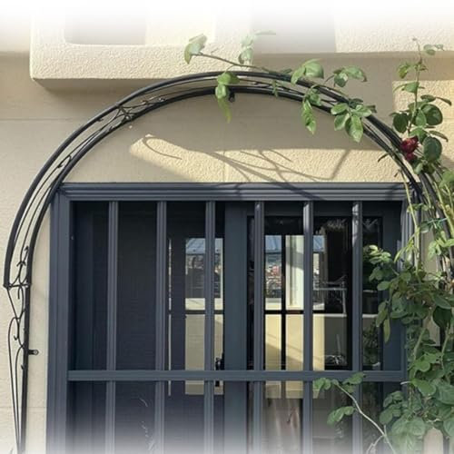 1,8 m – 2,0 m Rosenbögen, an der Wand montierte Gartenlaube, Außenlaube, Rankgitter für Pflanzen, Rankgitter aus Metall, dekoratives Rankgitter für Gärten, Balkone, Fenster, Türen, Eingänge