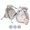BebeDeParis | Torta di Pannolini per Neonato con Coperta Ricamata + 15 Pannolini Moltex Taglia 2 (3-6 Mesi) + Ciuccio con Nome + Accessori (Rosa, Set con Doudou)