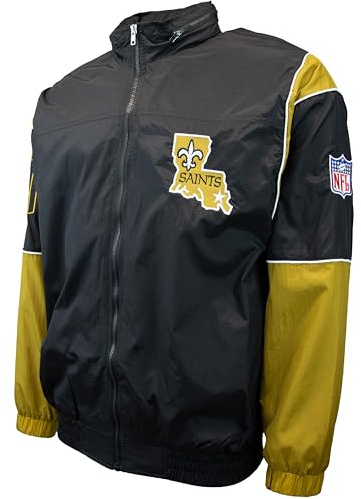 Mitchell & Ness NFL Authentic Sideline Jacke - New Orleans Saints, S