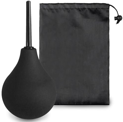 SSKHE Bombilla de enema de 160 ml para hombres y mujeres, boquilla delgada de silicona de limpieza reutilizable, kit de limpieza de goma seguro y cómodo