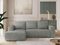 MKS MEBLE Sofa mit Schlaffunktion - Ecksofa mit Schlaffunktion und Bettkasten - Sofa 3 Sitzer - Schlafsofa - Couch - Schlafsofa mit Bettkasten - Trentino L - Grau Stukture - Links