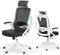 Ergonomic Office Chair, S-Shaped Mesh Desk Chairs, Adjustable Headrest & Lumbar Support, 90°Flip-Up Armrest, Breathable High Back & Widened Cushion, Swivel Computer Chair for Home/Study/Office