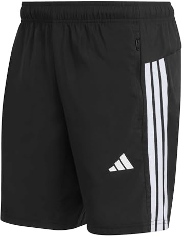 adidas Herren Workout Essentials Base 3 Stripes Woven Short 7 Inches Shorts, Black/White, M