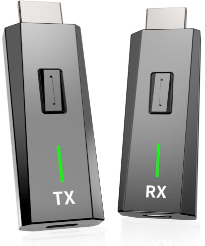 2026 Upgraded Wireless HDMI Transmitter and Receiver 328FT/100M, 4k Decode 1080P Output, Plug & Play Portable 2.4g/5g, Wireless Hdmi Extender Kit to Monitor from Laptop/PC/Projector/TV Box