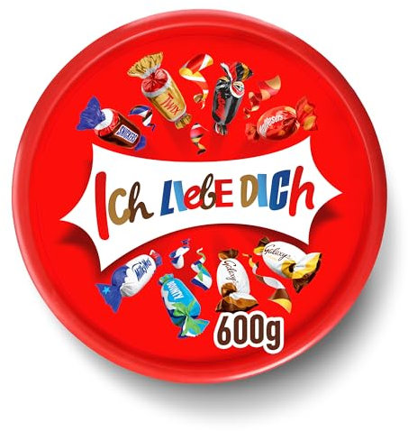 Celebrations Ich liebe dich Personalisierte Dose | Pralinenmischung | zum Valentinstag | Geschenkbox | 1x 600-g-Dose