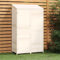 Abri de jardin en bois massif blanc 102 x 52 x 174,5 cm