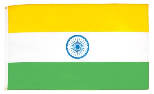AZ FLAG 2 Stück Indien-Flagge – 90 x 60 cm – Indianer-Flagge, 100 % Polyester, mit integrierten Metallösen