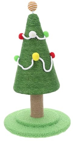 Weihnachtskratzbaum für Katzen, Weihnachten Party, Sisal Grün