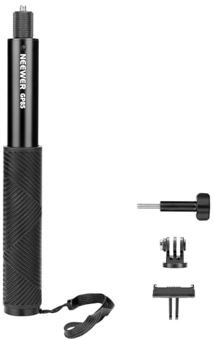NEEWER Verlängerungsstangen Set Kompatibel mit DJI OSMO Action 5 Pro 4 3 GoPro Insta360 AKASO, 121cm Selfie Stick, Action Cam Adapter und magnetische Quick Release Mount für Videoaufnahmen, GP-85