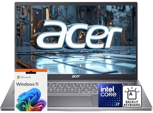 acer Aspire Premium 15.6 FHD Laptop | Intel Core i7-1255U up to 4.7GHz | 16GB RAM - 512GB PCIe SSD | Iris Xe Graphics | Backlit Keyboard | Webcam | Wi-Fi 6 | Sleek & Portable | Windows 11
