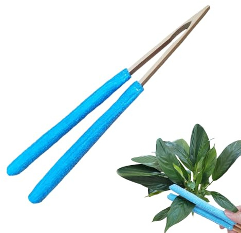 Eventerde Pince de nettoyage à feuilles pour réutilisable des deux côtés avec poignée en bois et portable clip de nettoyage des feuilles et peluches pour l'intérieur et l'extérieur balcon