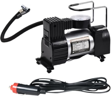 Reifenpumpe, elektrisch, 12 V Gleichstrom, strapazierfähig, Luftpumpe für Autoreifen, für Fahrradballballons, Pool-Schwimmer, Outdoor, Reisen, Camping, Roadtrip