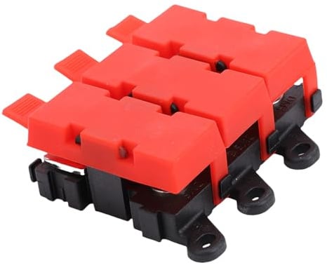 Tomantery Porte-fusible MIDI AMI à 3 Voies, Module de Distribution D'énergie Durable avec Fusibles Pré-installés pour Moteurs de Voitures, Systèmes Solaires, Caoutchouc, Acier Inoxydable ABS
