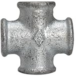 RIEGLER 113012-TFK 180-114 Kreuzstück 180, 4 x IG, Rp 1 1/4, schwarzer Temperguss feuerverz., 1Stk
