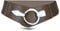 Elastischer Damen Taillengürtel, ca. 6 cm breiter Hüftgürtel mit silberner Ring-Schließe-75 cm (für Taillenweite 75-90 cm)-Braun