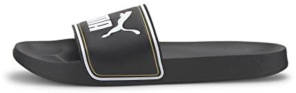 PUMA Leadcat FTR, Slide Sandal Unisex-Adulto, Black Team Gold White, 38 EU
