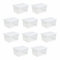 (Set of 10) 35L Litre Crystal Clear Transparent Plastic Large Storage Boxes With Lids Storage Containers Multipurpose Stackable Boxes For Living Room Bedroom Garage Office Home & Kitchen