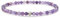 BERGERLIN Amethyst Armband echt mit 925 Sterling Silberperle - facettierte Perlen - Größe M