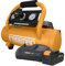 Freeman PE20V1GCK - Kit de compresor de aire portátil inalámbrico de 1 galón y 20 voltios de 1/3 HP con batería de iones de litio de 4 Ah y cargador, 700 disparos por carga
