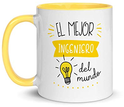 Kembilove Taza de Desayuno Personalizada El Mejor Ingeniero del Mundo – Tazas Originales para Regalar – Regalos Personalizados – Regalos Originales para Hombre – Tazas Originales