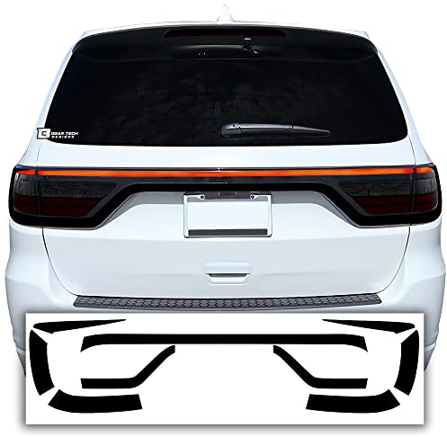 BOGAR TECH DESIGNS Rücklicht-Vinyl-Overlay-Aufkleber, kompatibel mit Dodge Durango 2014–2025, glänzend schwarz, Typ C