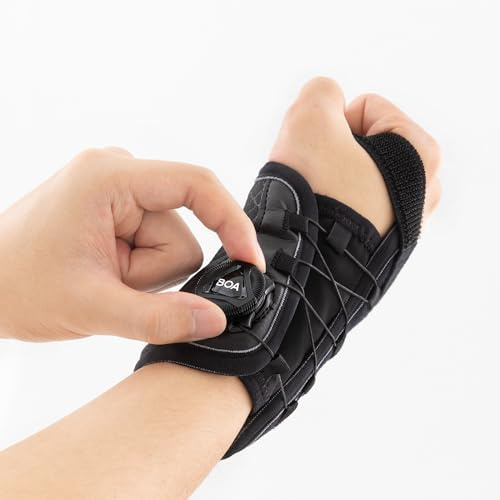 SOZO BOA Micro Adjustable Wrist Brace/Support/Bandage for Wrist Injury, Pain, Carpal Tunnel, Tendinitis and Arthritis. Wrist Support Brace with Splint (Medium, Right)