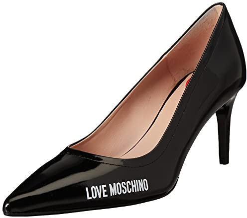 Love Moschino Women's Nuova pre-Collezione Primavera Estate 2022 Pump, Nero, 7 UK