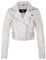 Infinity Leather Giacca Corta Bianca da Donna in VERA PELLE da Motociclista Chic Gotica XS