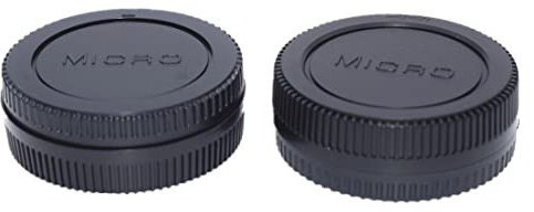 (2 Set) M4/3 Body Cap&Camera Rear Lens Cover Compatible BMPCC Micro Four Thirds MFT M4/3 Mount Lens E-M1 II E-M5 Pen-F E-PL9 G9 GH5 G80 G85 GX8