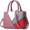 VARLIVOO Elegant Damen Handtaschen Schultertaschen Frauen Umhängetasche Farbblock Taschen Shopper Taschen Damen Taschen Crossbody Bag Arbeit Reisen Wasserdicht PU Leder Rosa