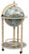 Tidyard Mini Bar,Cantinetta Bar,a Globo Portavini,con Supporto in Legno Eucalipto, 47x47x102 cm,Carrello Cucina Legno,Minibar,Portavini,Carrello Bar,Carrello liquori,Porta liquori